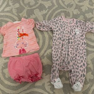 First Impressions Coral Striped Baby Top